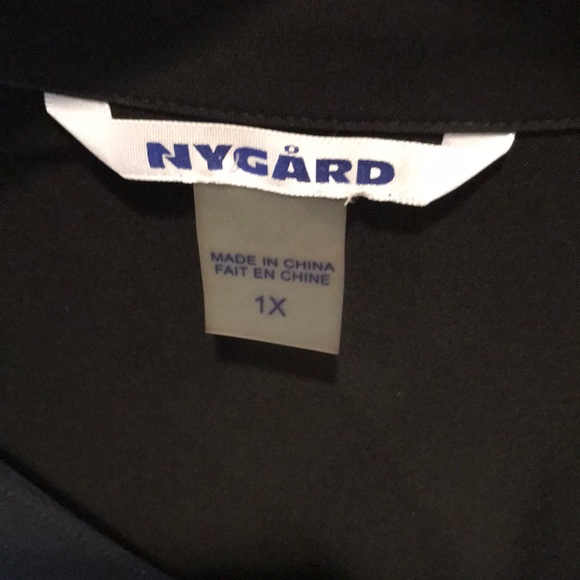 NYGARD 2x plus size cargo top BLK rhinestones - Picture 4 of 9